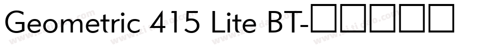 Geometric 415 Lite BT字体转换